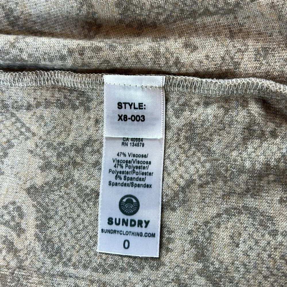 Sundry Tan Python Snake Print Soft Zip Up Hoodie … - image 8